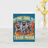 Raccoon My Srit Animal Is A Trash Panda Funny Boot カード (黄色い花)