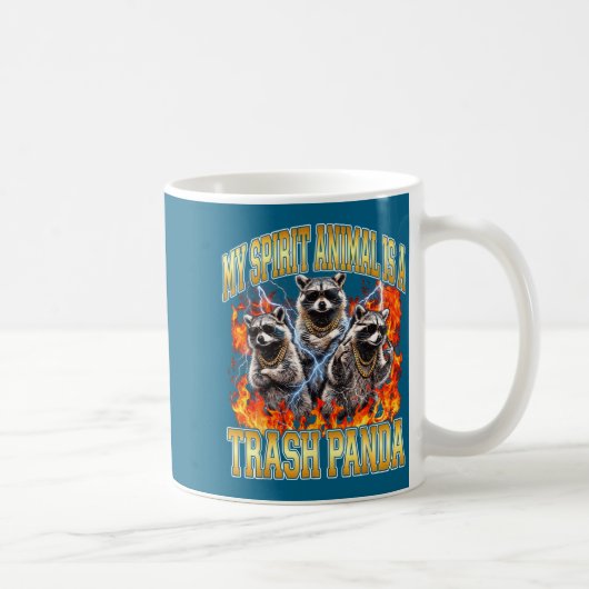 Raccoon My Srit Animal Is A Trash Panda Funny Boot コーヒーマグカップ (右)