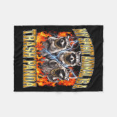 Raccoon My Srit Animal Is A Trash Panda Funny Boot フリースブランケット (正面(横))