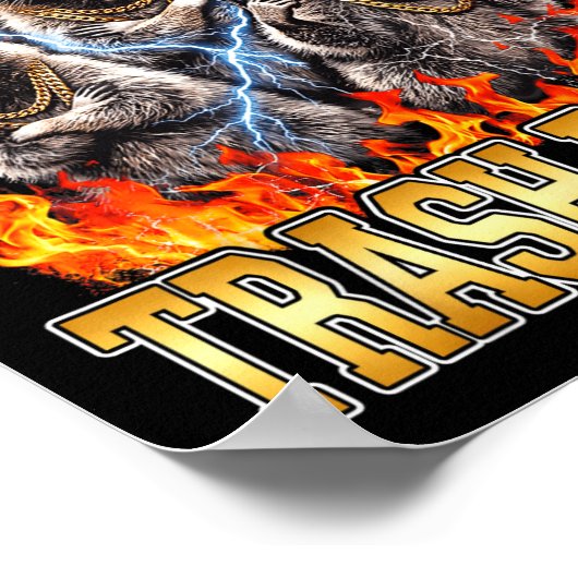 Raccoon My Srit Animal Is A Trash Panda Funny Boot ポスター (角)