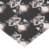 Raccoon Pattern Design Black  テーブルクロス (アングル)