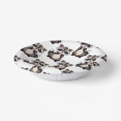 Raccoon Pattern Design White ペーパーボウル (傾斜あり)