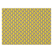 Raccoon Pattern Design Yellow  テーブルクロス (正面(横))