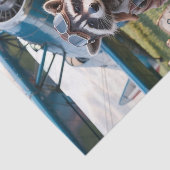 Raccoon Pilot Airplane Funny Wildlife Animal 薄葉紙 (詳細)