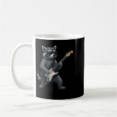 Raccoon Playing Guitar Rock And Roll Gift Men Wome コーヒーマグカップ (左)