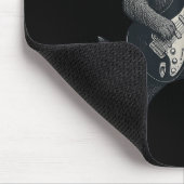 Raccoon Playing Guitar Rock And Roll Gift Men Wome マウスパッド (コーナー)