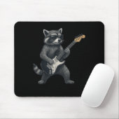 Raccoon Playing Guitar Rock And Roll Gift Men Wome マウスパッド (マウス)