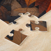 Raccoon Playing in the Autumn Leaves ジグソーパズル (側面)