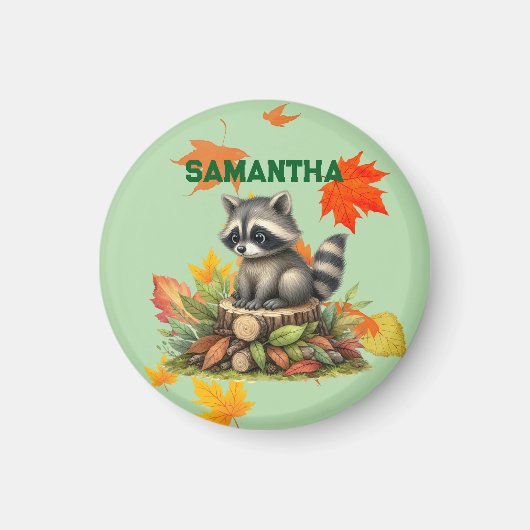 Raccoon Refrigerator Magnet マグネット (正面)