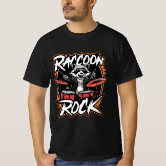 Raccoon Rock Tシャツ – Raccoon Cowboyおもしろいデザイン