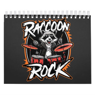 Raccoon Rock Tシャツ – Raccoon Cowboyおもしろいデザイン カレンダー