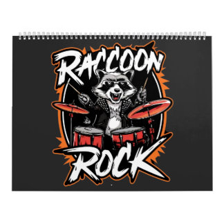Raccoon Rock Tシャツ – Raccoon Cowboyおもしろいデザイン カレンダー