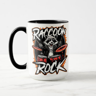 Raccoon Rock Tシャツ – Raccoon Cowboyおもしろいデザイン マグカップ