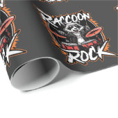 Raccoon Rock Tシャツ – Raccoon Cowboyおもしろいデザイン ラッピングペーパー (ロールコーナー)