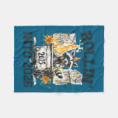 Raccoon Rollin Into 2026 Funny Dumpster Fire 2025 フリースブランケット (正面(横))