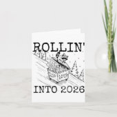 Raccoon Rolling Into 2026 Happy New Year 2026  カード (正面)