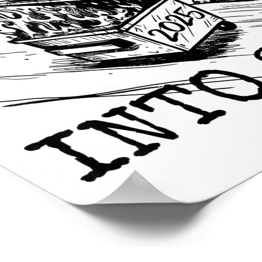 Raccoon Rolling Into 2026 Happy New Year 2026 Funn ポスター (角)