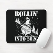 Raccoon Rolling Into 2026 Happy New Year 2026 Funn マウスパッド (マウス)