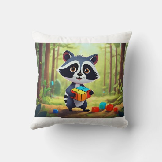 Raccoon Rubik’s Forest Puzzle クッション (裏面)