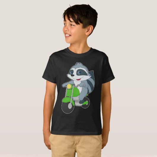 Raccoon Scooter Tシャツ (正面フル)