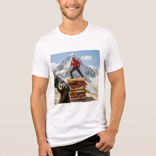 Raccoon Selfie 4 トライブレンドＴシャツ (正面)