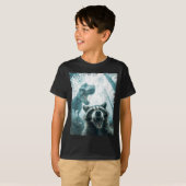 Raccoon Selfie With Tyrannosaurus T Rex Adventure Tシャツ (正面フル)
