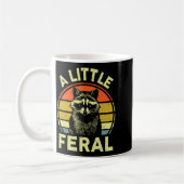 Raccoon-shirt A Little Feral Funny Raccoon Premium コーヒーマグカップ (左)