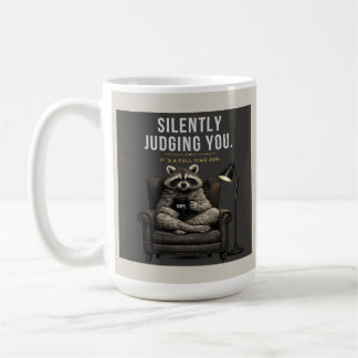 Raccoon Silently Judging | Sarcastic Coffee Cup コーヒーマグカップ