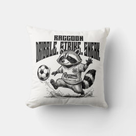 "Raccoon Soccer Star - Dribble Strike Sneak " クッション