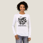 Raccoon Spooky and Feral Halloween witch トライブレンドＴシャツ (正面全体)