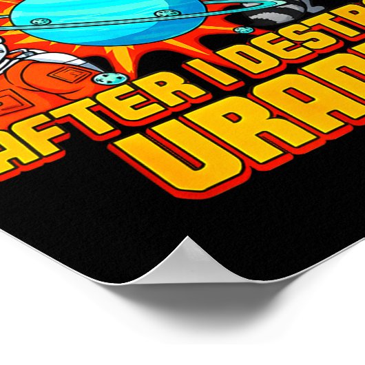 Raccoon There Will Be A Missing Planet After I Des ポスター (角)