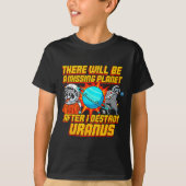 Raccoon There Will Be A Missing Planet After I Des Tシャツ (正面)