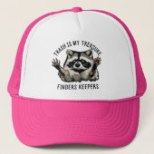 Raccoon Trucker Hat Trash Treasure Finders キャップ (正面)