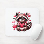 Raccoon Valentine Hearts  マウスパッド (マウス)