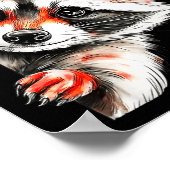 Raccoon Valentines Day Funny Feral Raccoon Love He ポスター (角)