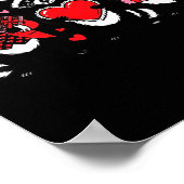 Raccoon Valentines Day Funny Feral Raccoon Love He ポスター (角)