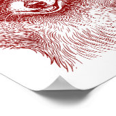 Raccoon Valentines Day Funny Feral Raccoon Love He ポスター (角)