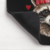 Raccoon Valentines Day Funny Feral Raccoon Love He マウスパッド (コーナー)