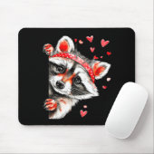 Raccoon Valentines Day Funny Feral Raccoon Love He マウスパッド (マウス)