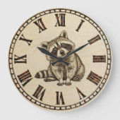 Raccoon Wall Clock ラージ壁時計 (正面)