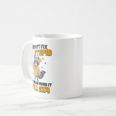 Raccoon You Can't Fix Stud But You Can Numb It Wit コーヒーマグカップ (正面左)