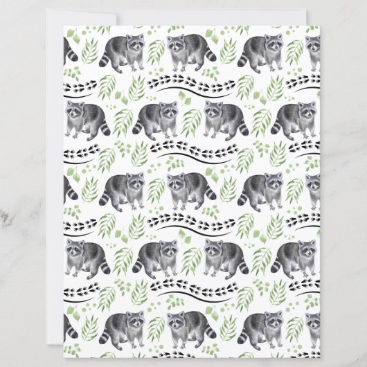 Raccoons Scrapbook Paper (正面)