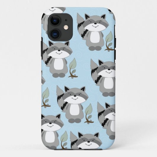 Raccoons Woodland iPhone 5ケースケース(青) Case-Mate iPhoneケース (裏面)