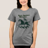 Race Against Destiny – Vintage Equestrian Graphic トライブレンドＴシャツ (正面)