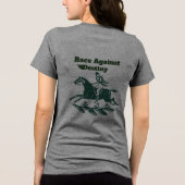 Race Against Destiny – Vintage Equestrian Graphic トライブレンドＴシャツ (裏面)