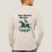 Race Against Destiny – Vintage Equestrian Graphic トライブレンドＴシャツ (背面)