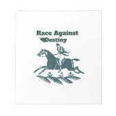 Race Against Destiny – Vintage Equestrian Graphic ノートパッド (正面)