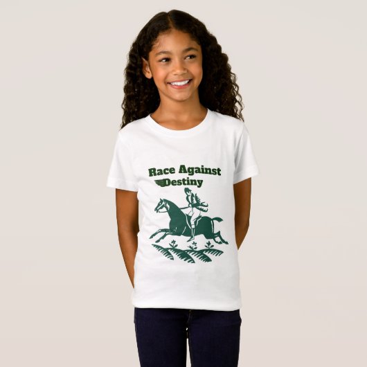 Race Against Destiny – Vintage Equestrian Graphic Tシャツ (正面フル)