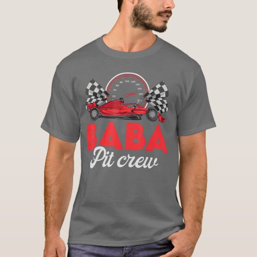 Race Baba Of The Birthday Boy Shirt Baba Pit Crew Tシャツ (正面)