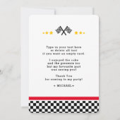 Race Car 感謝してい you photo card (裏面)